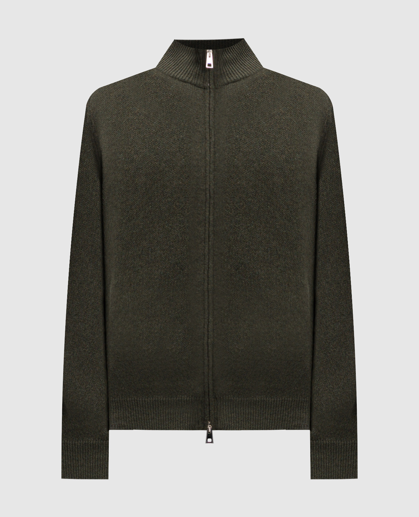 Green cashmere cardigan