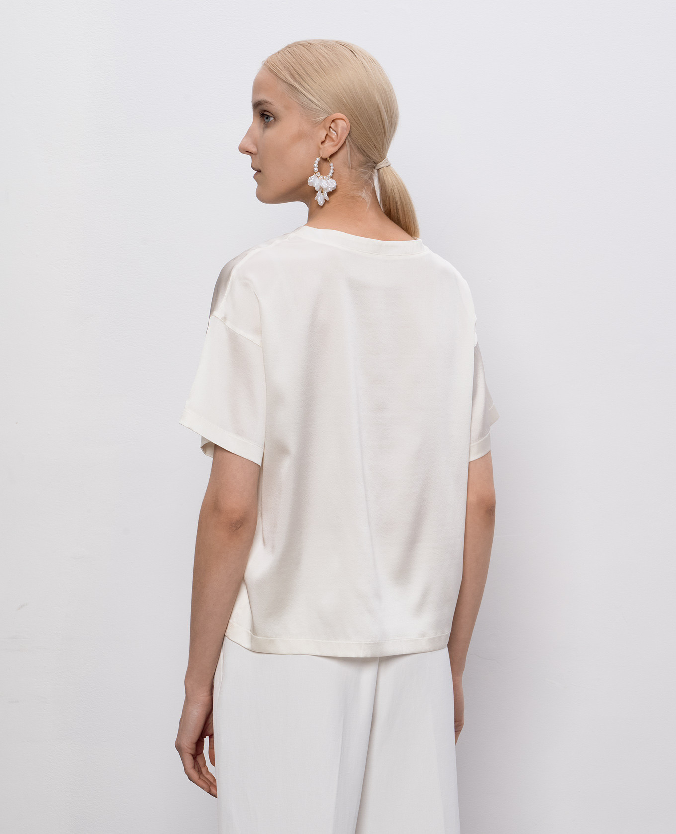 

White silk top Ermanno Scervino