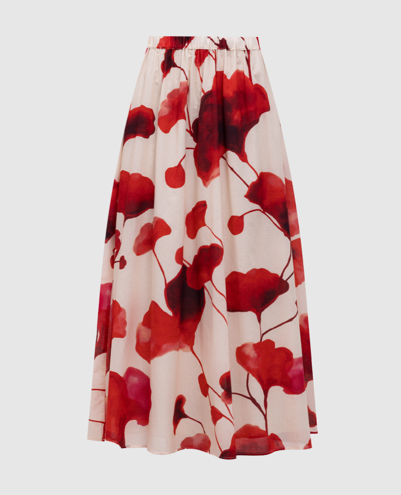 

Beige skirt with contrasting print Solotre