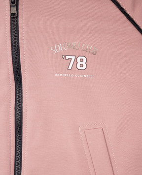 Brunello Cucinelli Children's pink sports jacket with monil chain BH827E857C