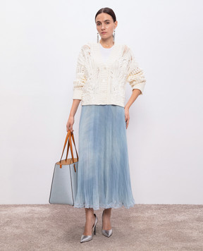 Ermanno Scervino White ribbed top D465L710HWB
