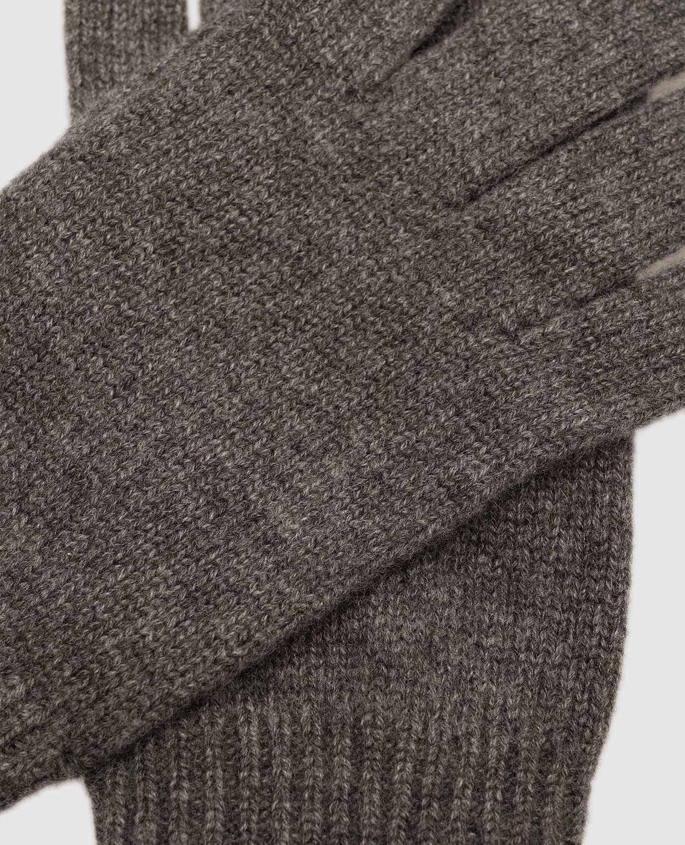 

Gray cashmere gloves Brunello Cucinelli, Grey
