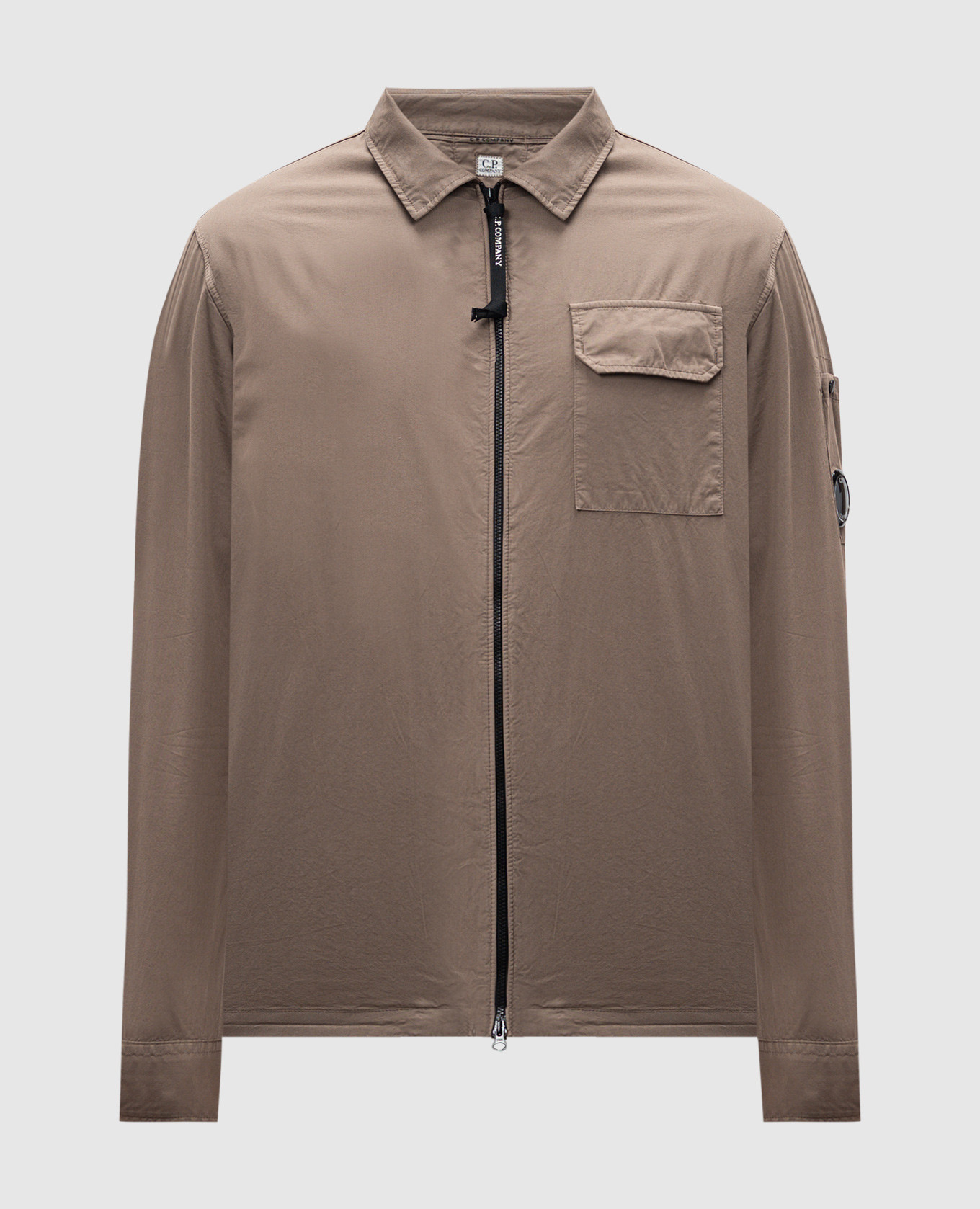 

Khaki windbreaker with logo C.P. Company