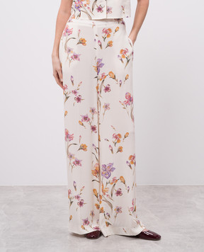 Twinset White floral print pants 251TP2775