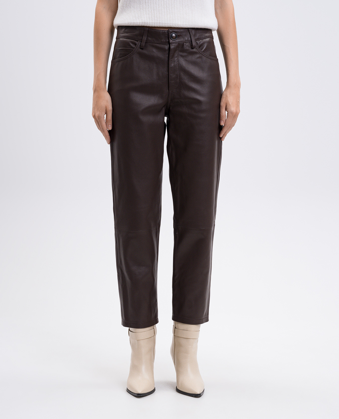 

Brown leather pants Koral Simonetta Ravizza