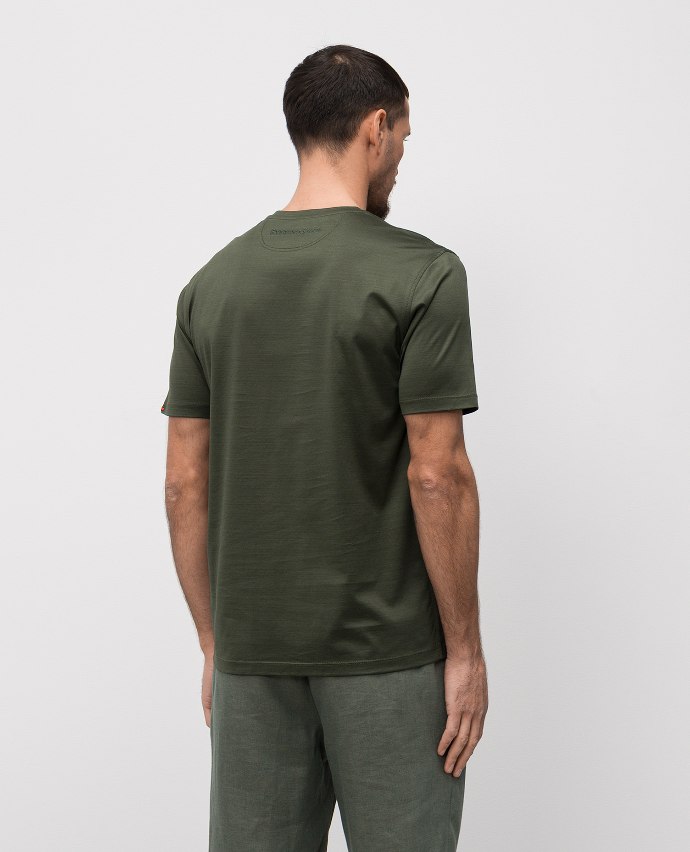 

Green T-shirt with monogram logo Stefano Ricci