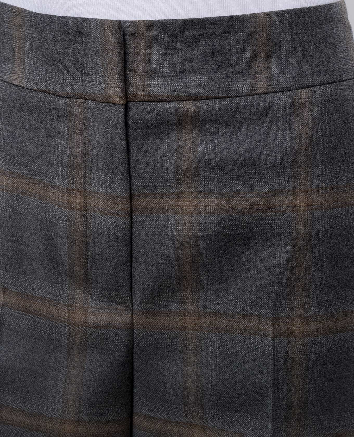 

Gray wool checked pants Peserico, Grey