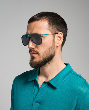 Vilebrequin Green aviator sunglasses WOOD V2NA6108