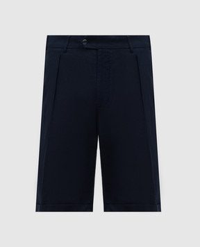 CAPOBIANCO Blue linen shorts 18M857PI01