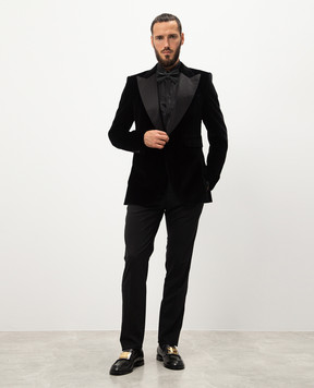 Dolce&Gabbana Black velvet jacket G2UD5TFUVG7