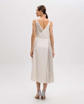 Philosophy di Lorenzo Serafini White wrap dress with sequins A04230725