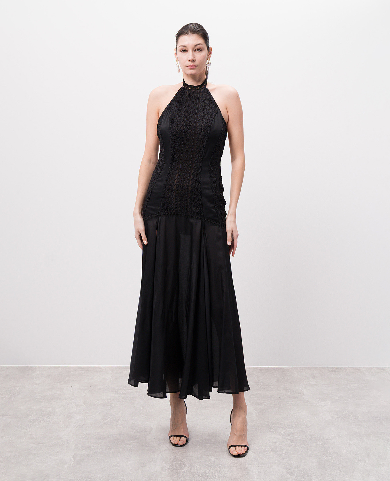 

Tarel black silk lace dress Charo Ruiz