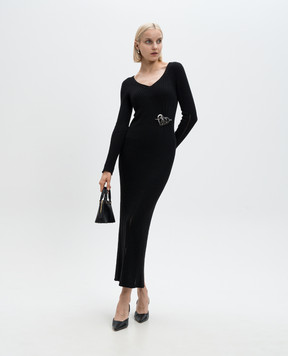 Twinset Black dress with ribbed wool 242TP3440