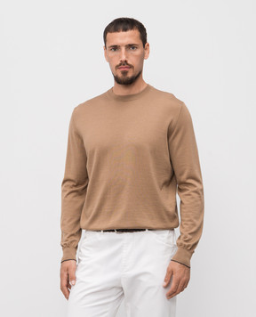 Stefano Ricci Brown sweater made of wool, silk and cashmere KE08004G01E25374
