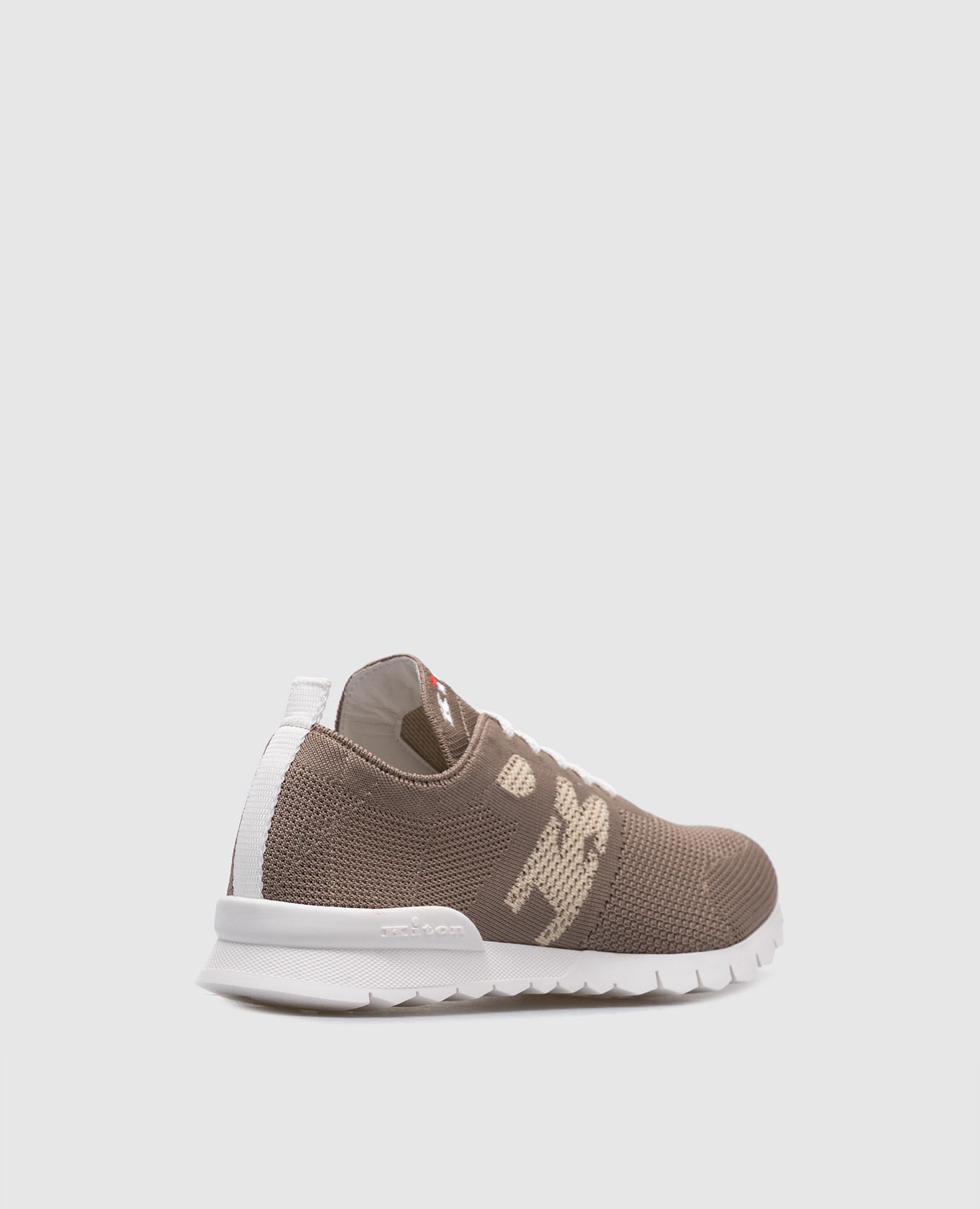 

Beige sneakers with logo Kiton