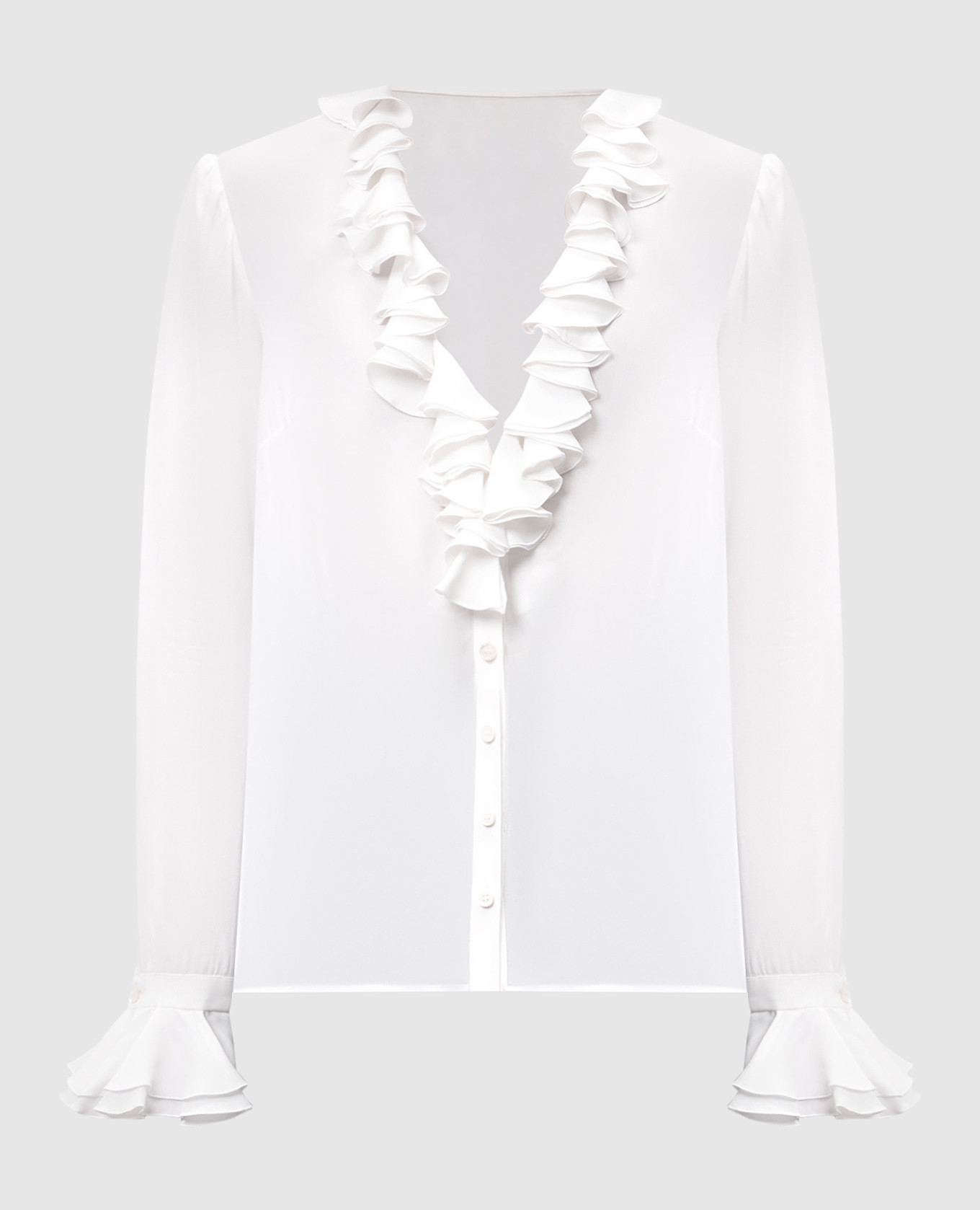 

White blouse with ruffles Philosophy di Lorenzo Serafini