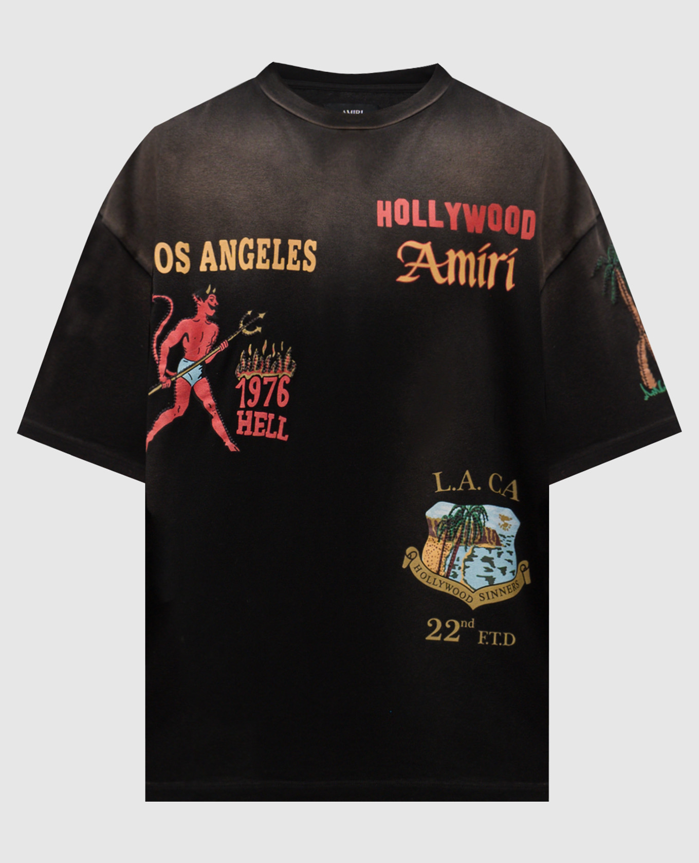 Sinners black distressed t-shirt AMIRI