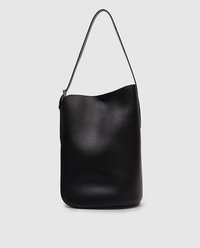 J&M DAVIDSON Black leather Quiver bucket bag with logo embossing LQVB0XXSGXX