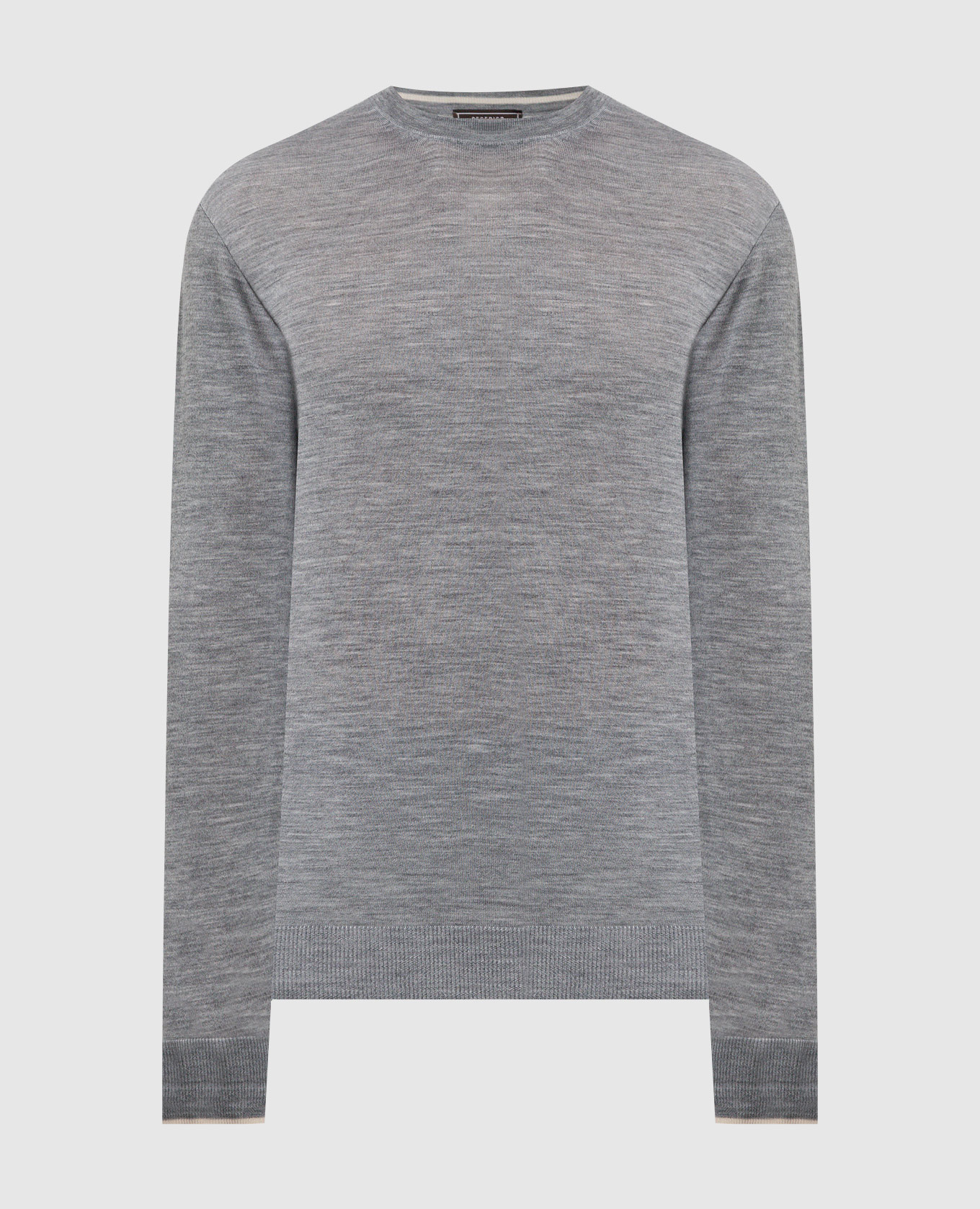 

Gray melange wool jumper Peserico, Grey