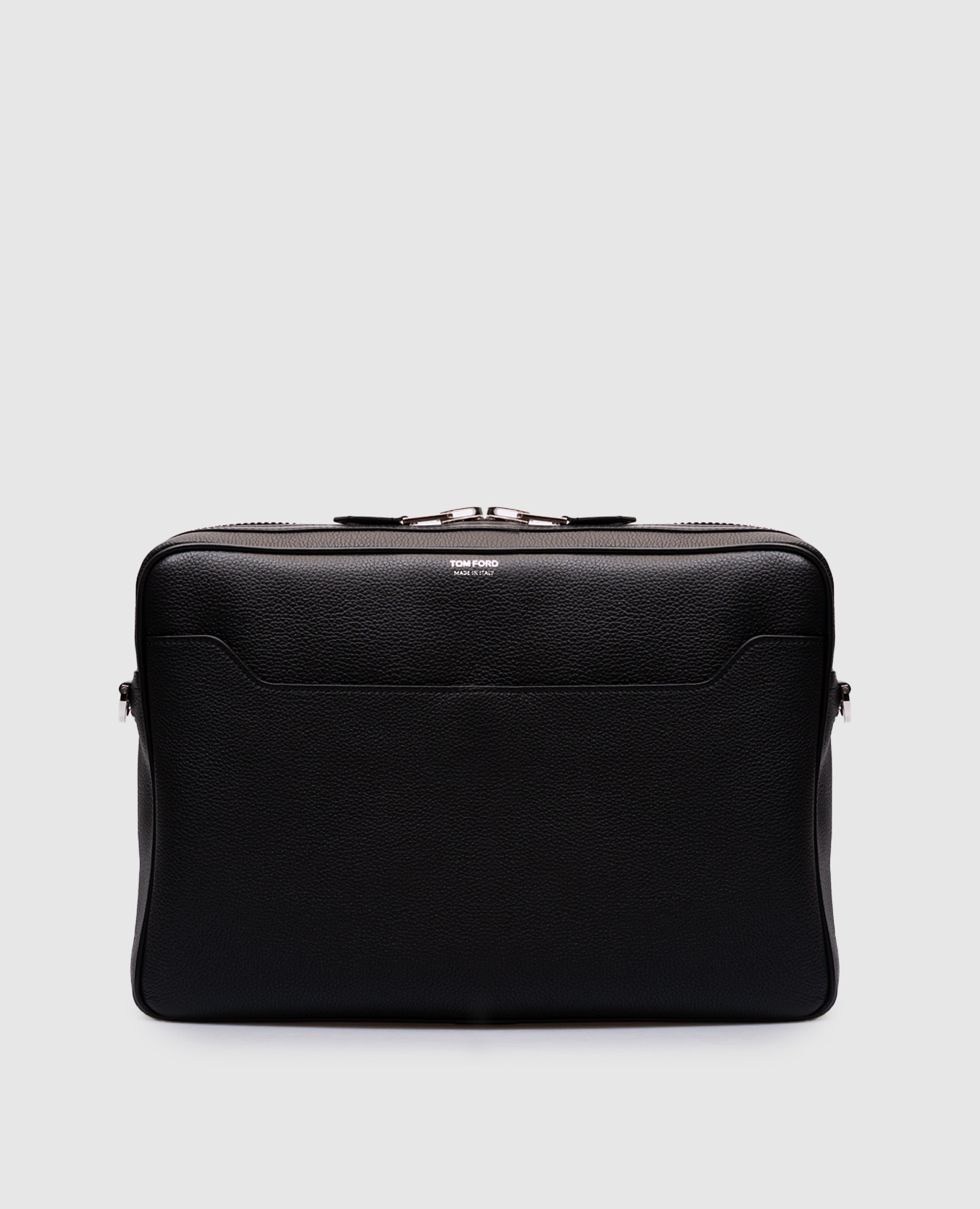 

Black leather bag with logo print Tom Ford