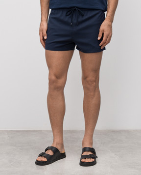 Vilebrequin Blue swim shorts with logo patch MLTH2L26