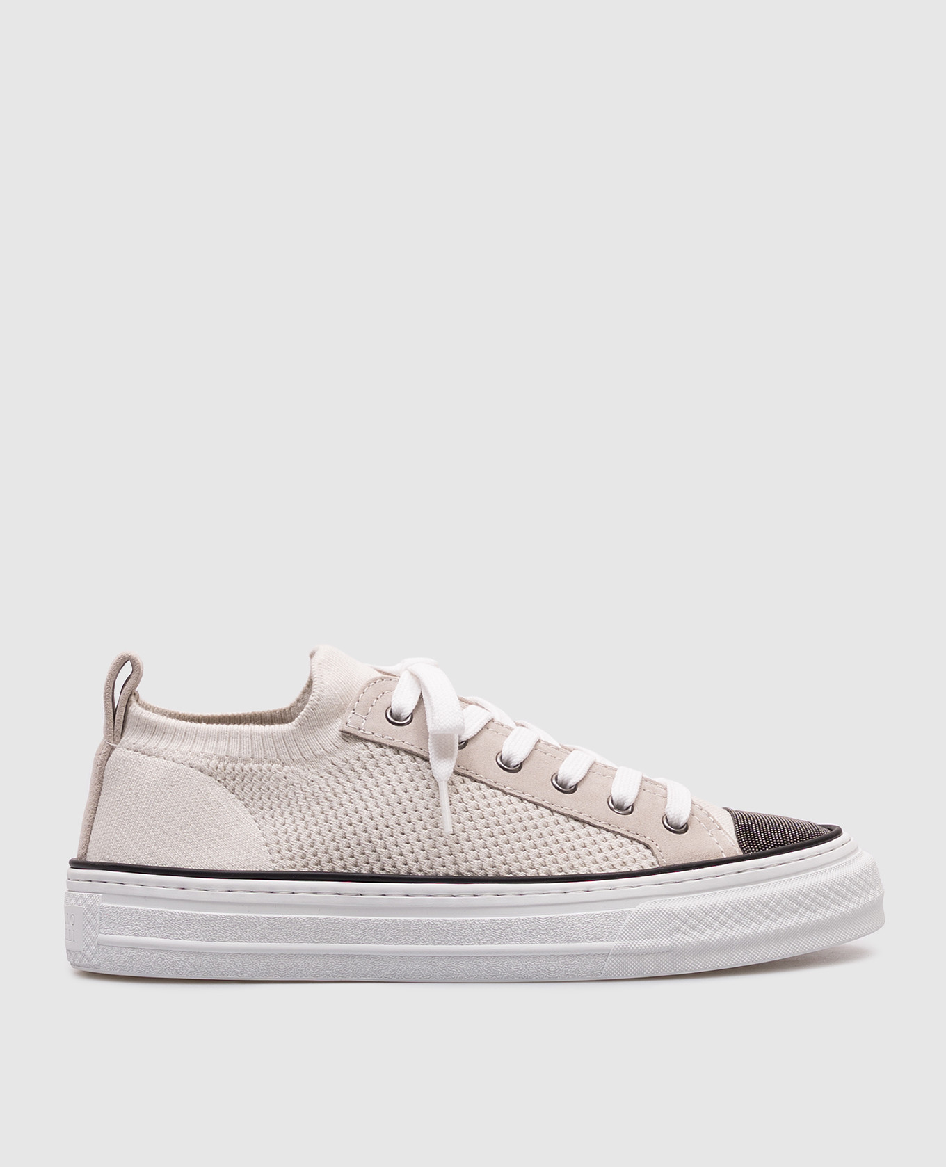 

Gray sneakers with a monil chain Brunello Cucinelli, Grey