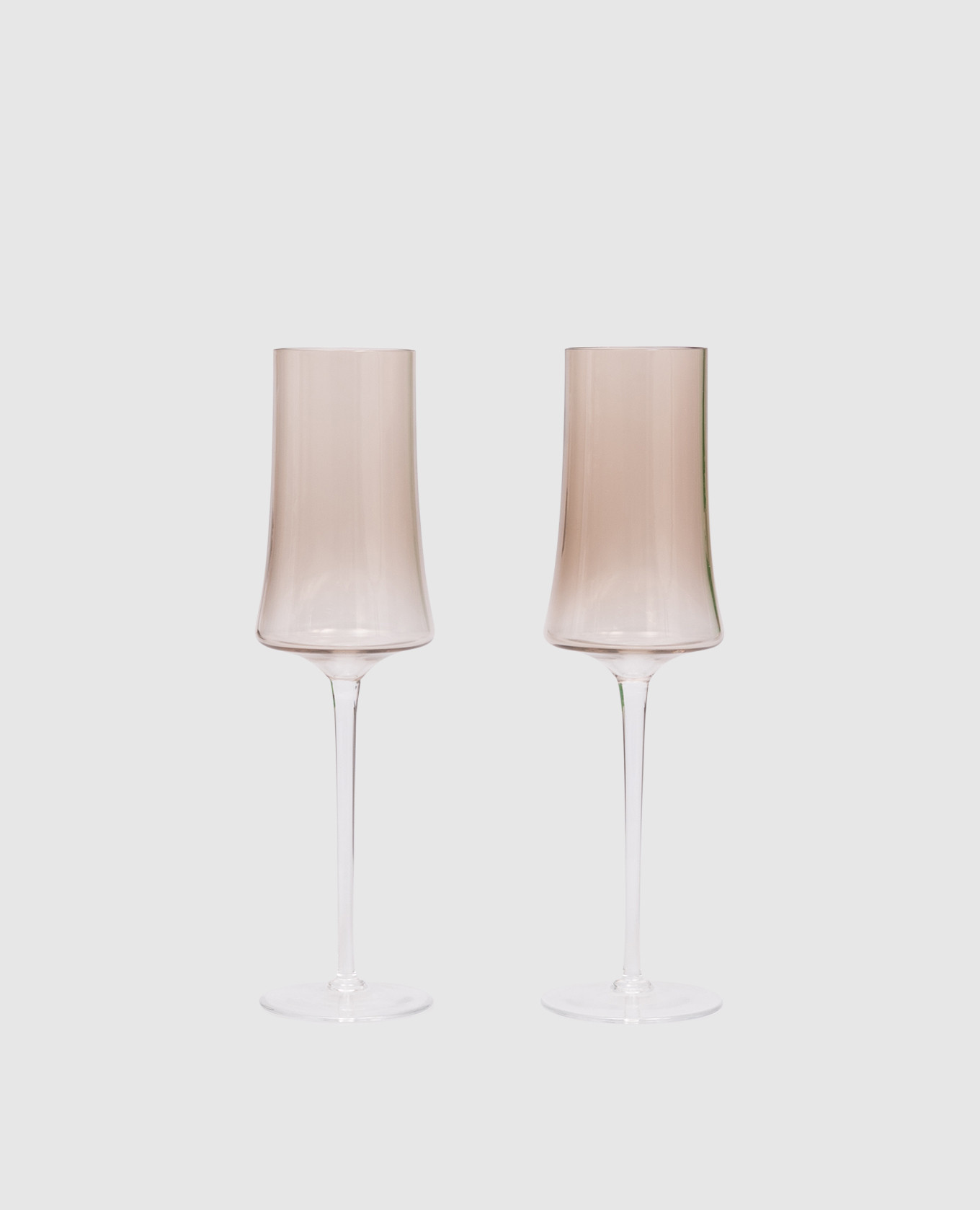 Set of Murano glass wine glasses with logo emblem Brunello Cucinelli