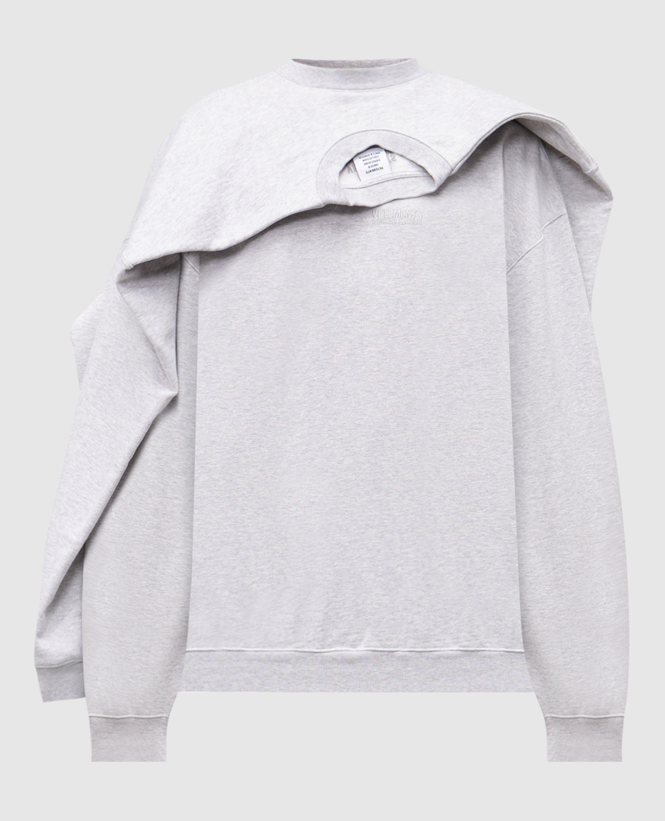 Grey double-layer sweatshirt Vetements