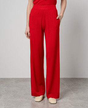 Allude Red pants made of wool 24264017