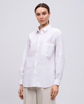 Woolrich White shirt with textured texture CFWWSI0213FRUT4070