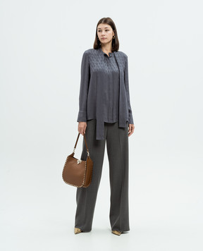 Valentino High rise gray wool trousers 5B3RB5Y07CU