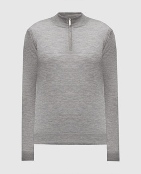Stefano Ricci Grey melange cashmere and silk jumper K606125L01F25302
