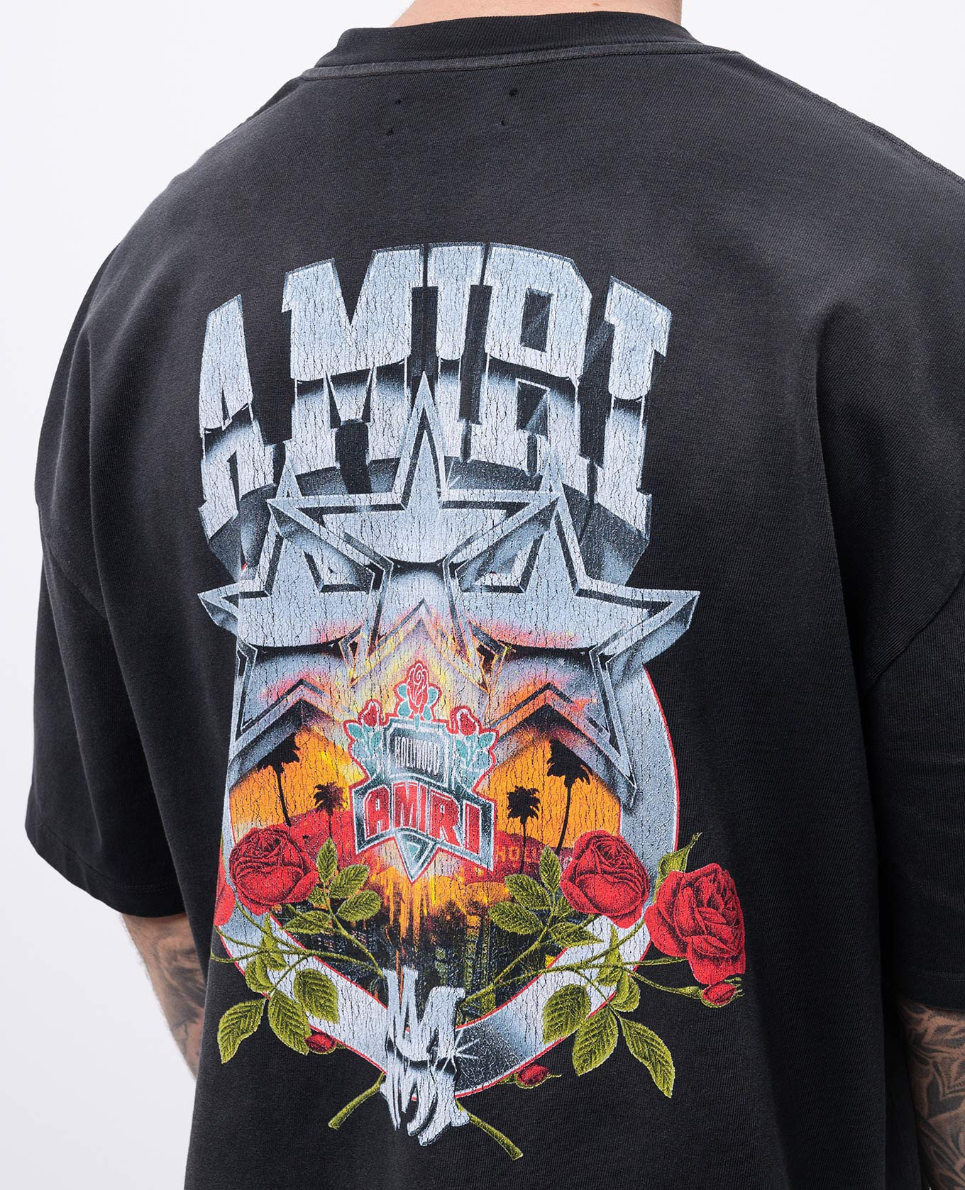 

Black Championship T-shirt with vintage effect AMIRI