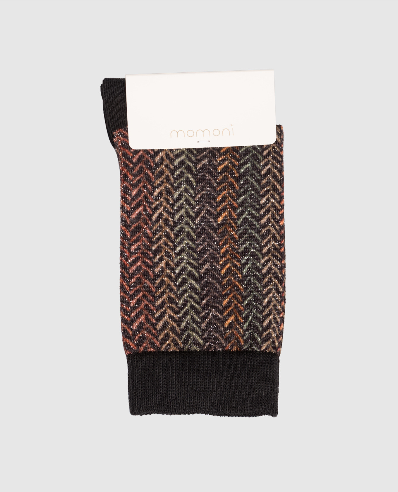 

Black socks with a lurex pattern Momoni