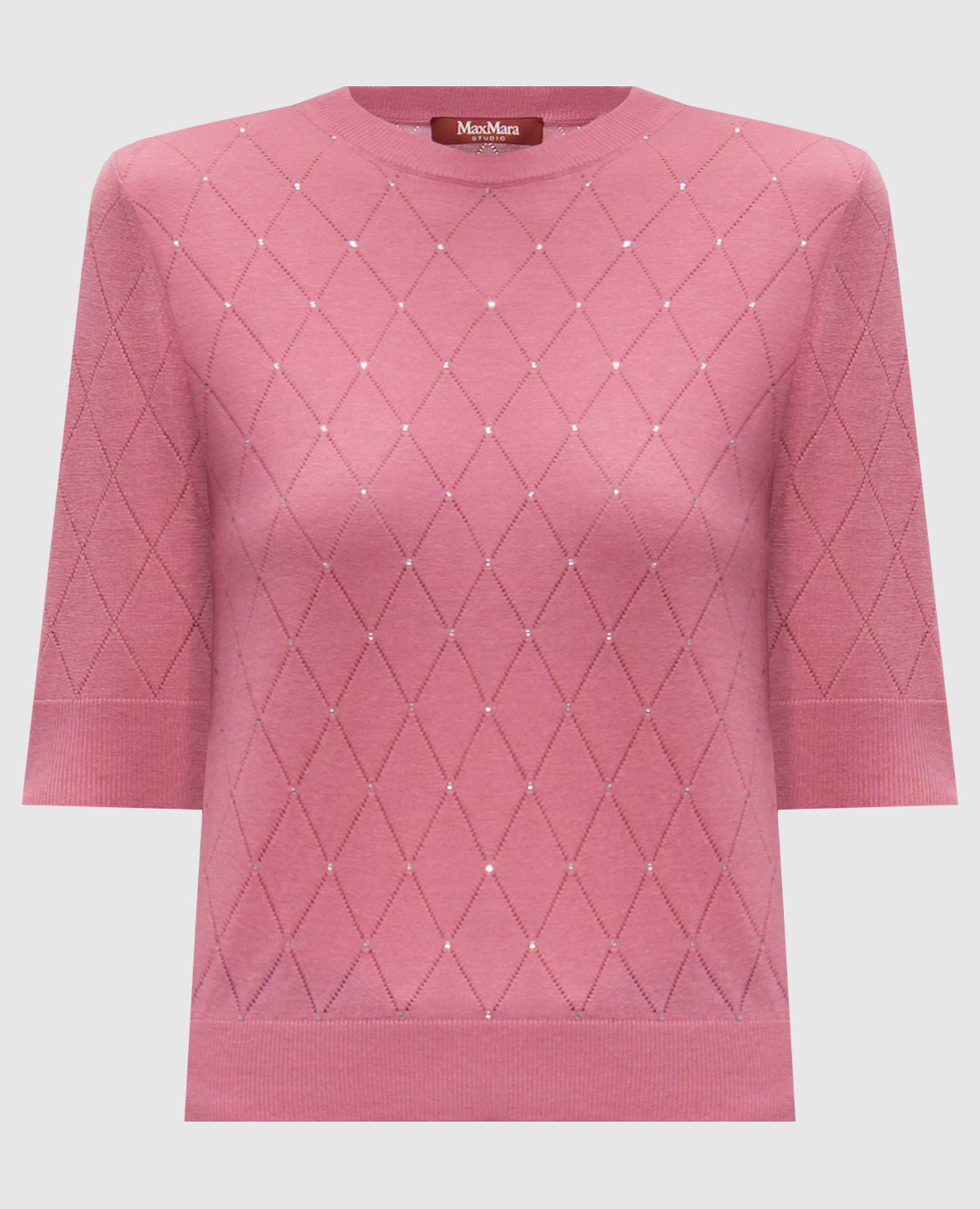 

PATRIK pink wool and silk top with crystals Max Mara