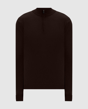 Cashmere&Whiskey Brown merino wool jumper 77397