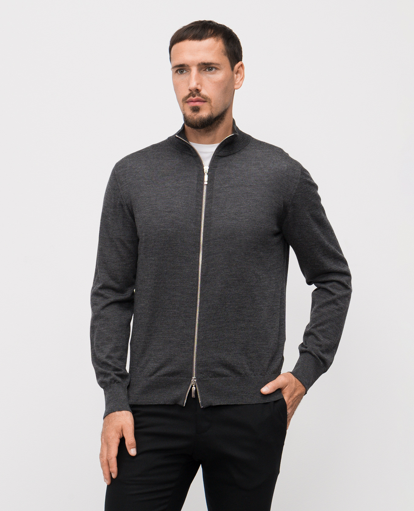 

Gray cardigan made of wool, silk and cashmere Doriani Cashmere, Grey