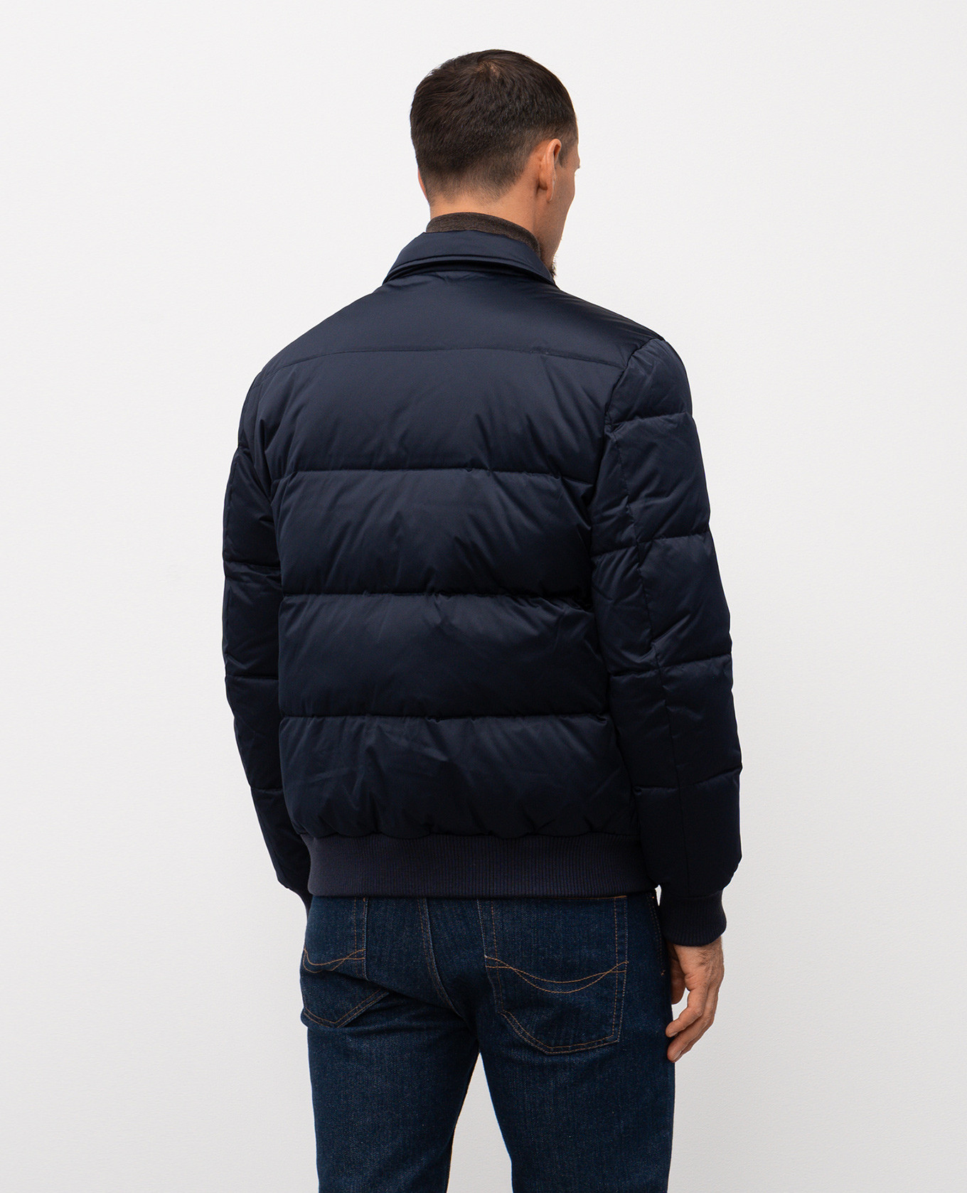 

Blue down jacket with logo Be Florence