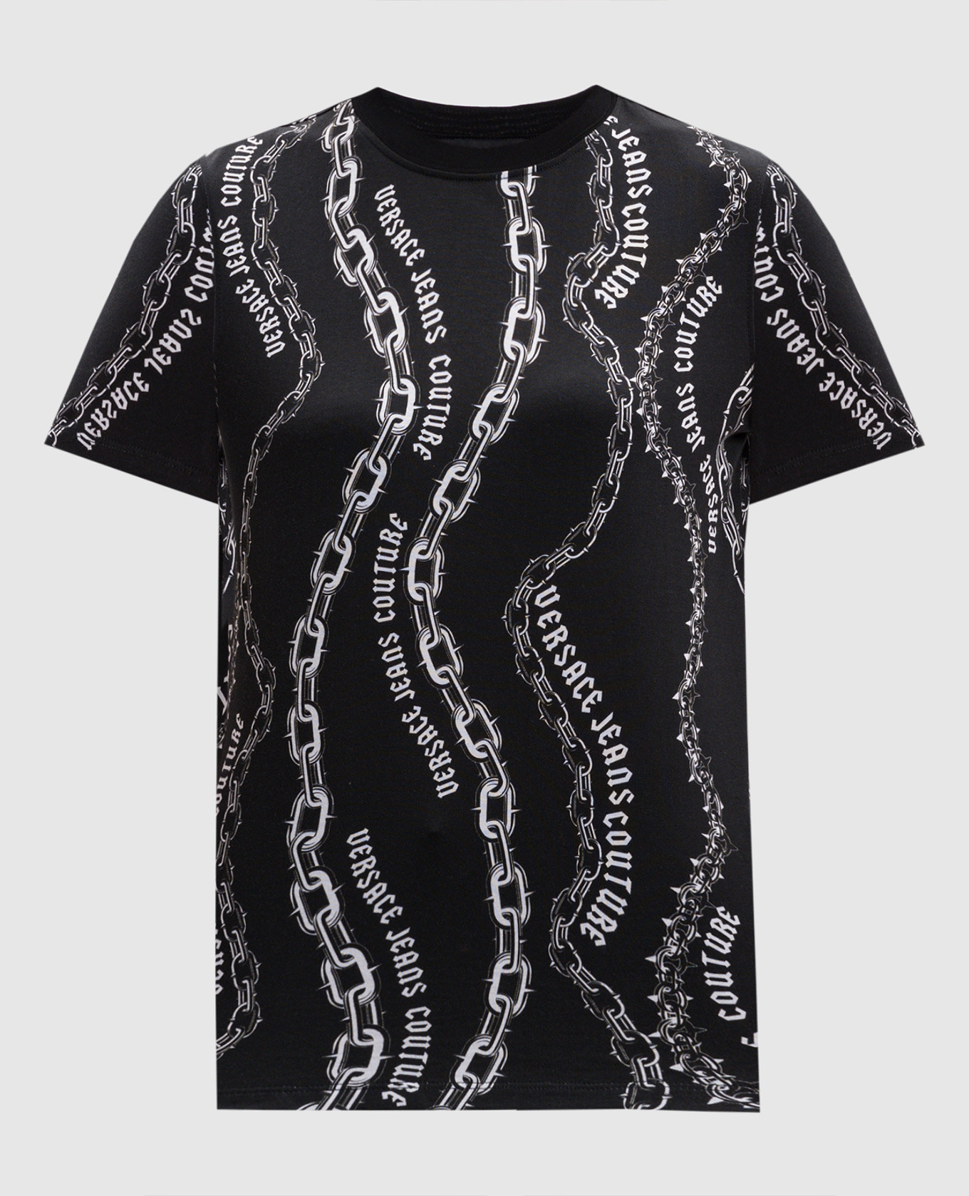 Versace Jeans Couture Black t-shirt in Chain Couture print