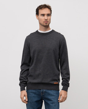 Trussardi Grey melange wool jumper M0058000007NMK605K02