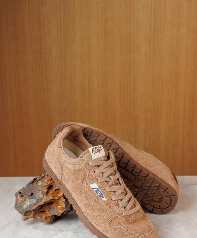 AUTRY - Brown suede WINDSPIN sneakers with logo WSLMPB05 - shop with ...