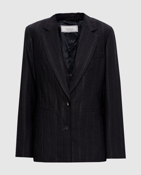 Peserico Black striped wool jacket S0170206418