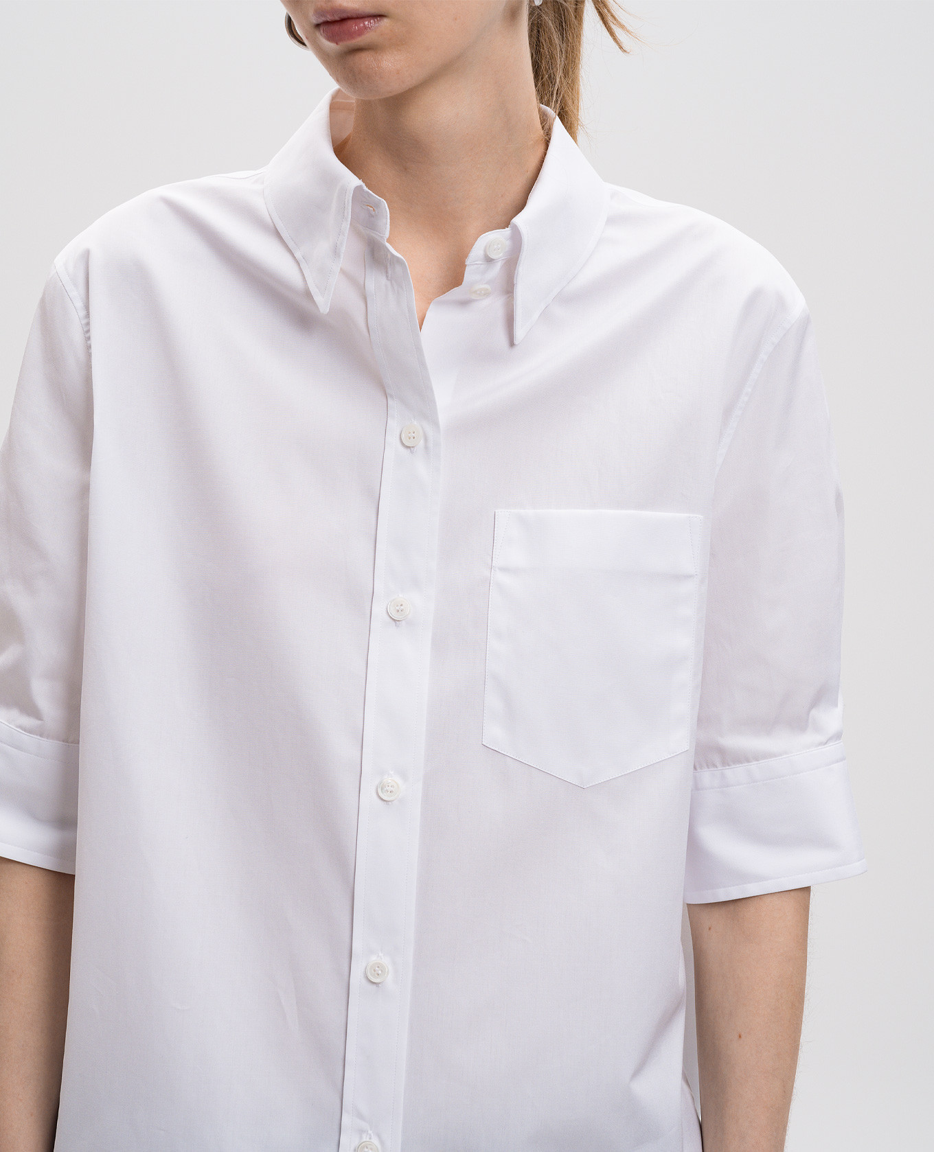 

White shirt with short sleeves Alexander McQueen