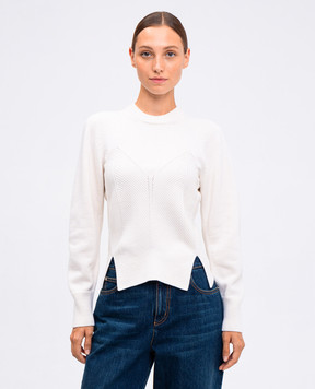 Alexander McQueen White wool and cashmere sweater 798349Q1BAP