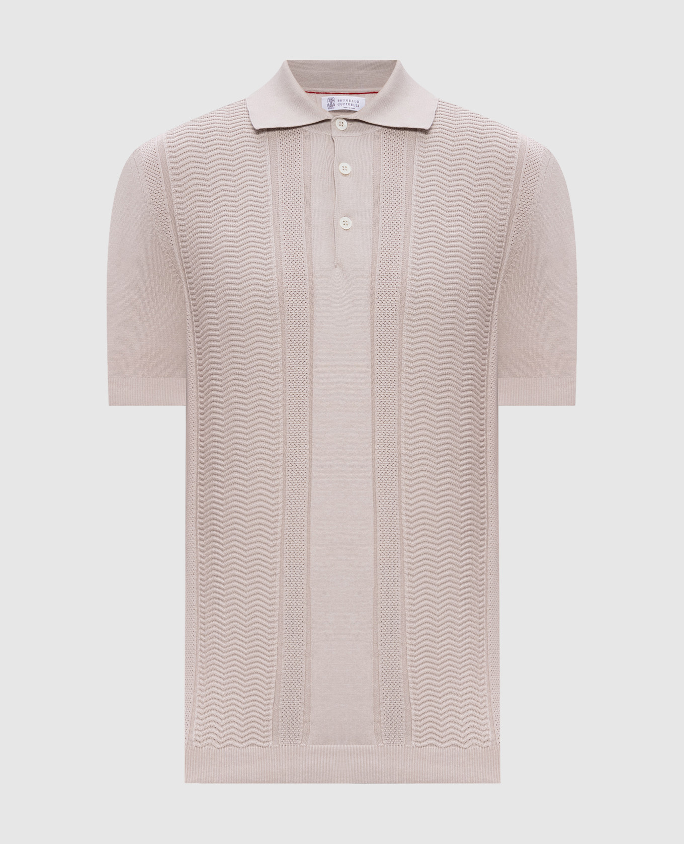 

Beige polo shirt with a pattern Brunello Cucinelli