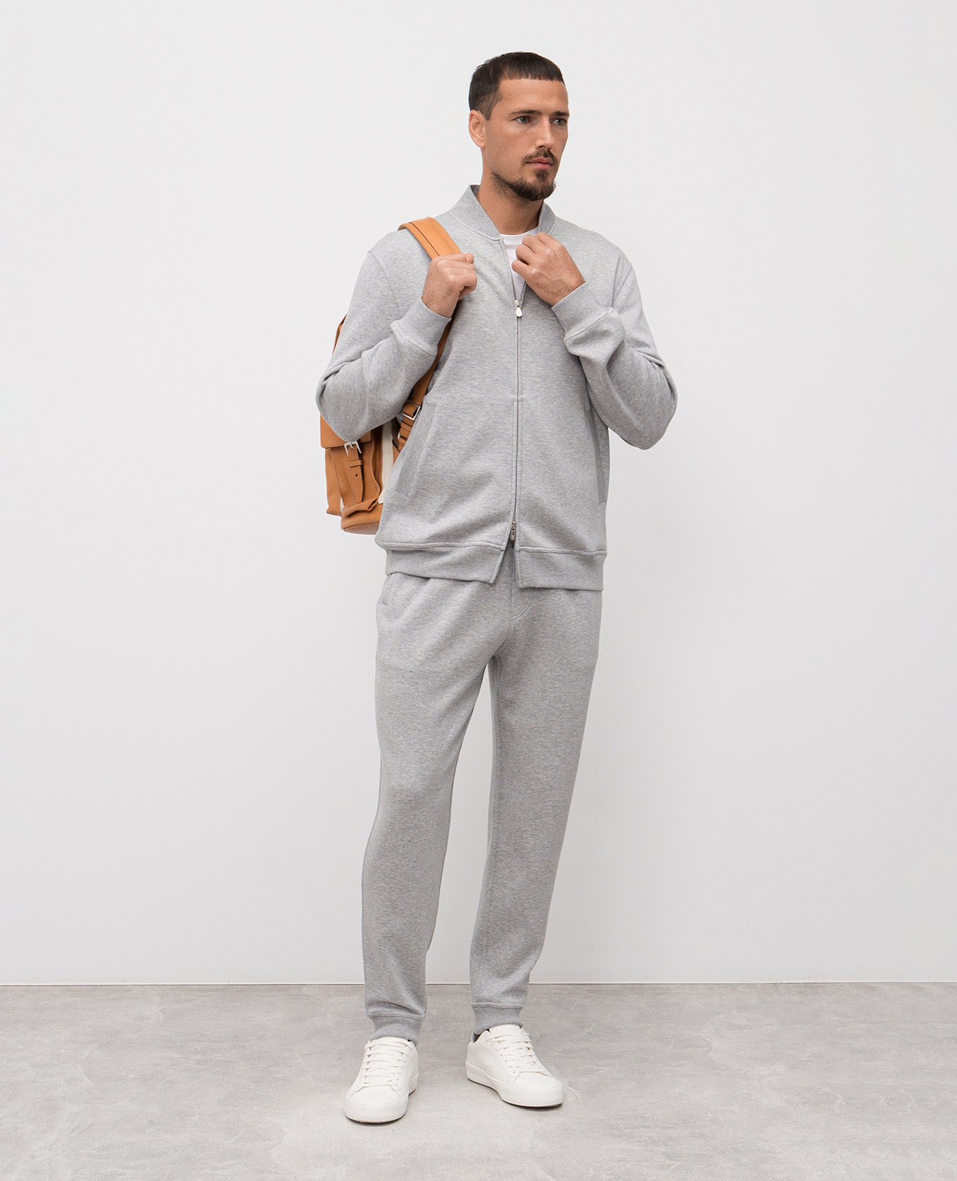 

Grey melange joggers Brunello Cucinelli