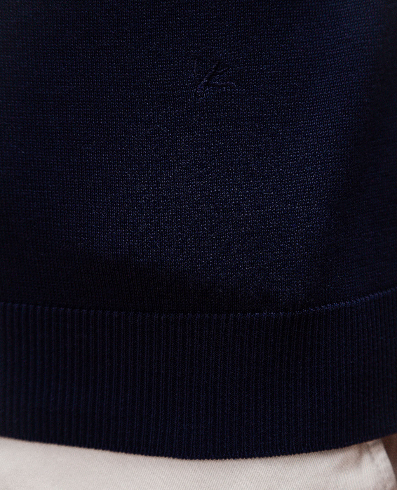 

Blue silk jumper with emblem ISAIA