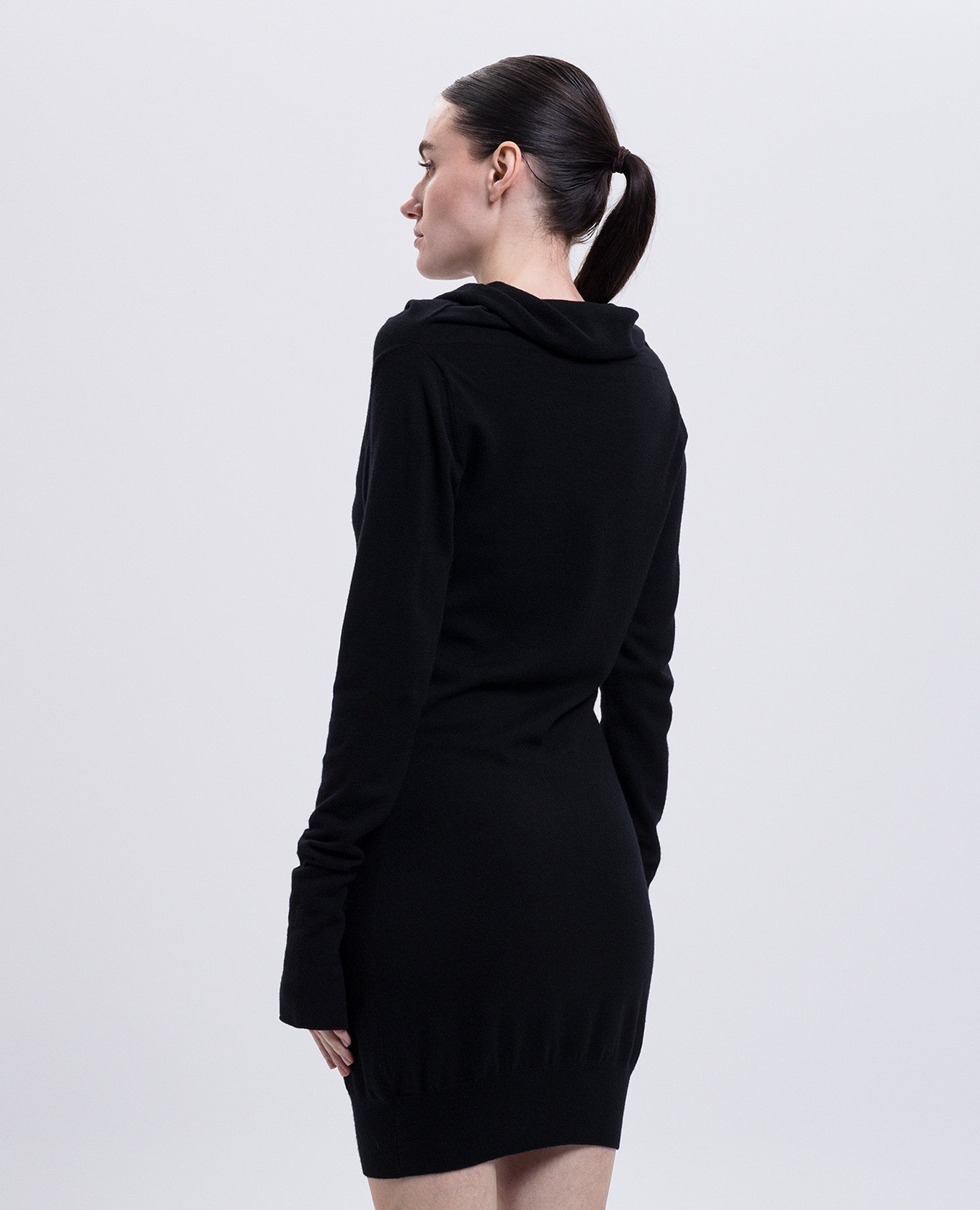 

Black wool and cashmere dress The Attico