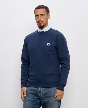 Valentino Blue sweatshirt with logo 7V3MF28RAQS