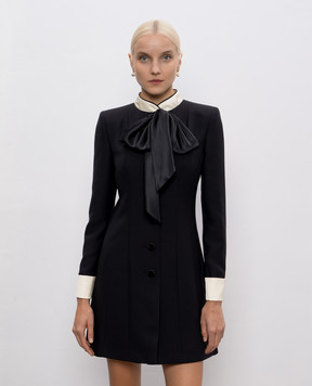 Valentino Black wool and silk dress 7B0VAGH51CF
